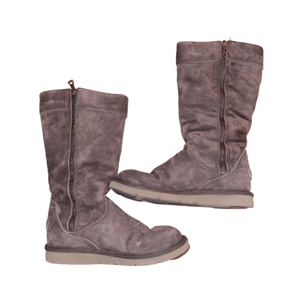 🌟HOST PICK UGG Cargo III Tall Brown Suede Shearling Boots | Size 37 / 6(fits 7) - Picture 12 of 16